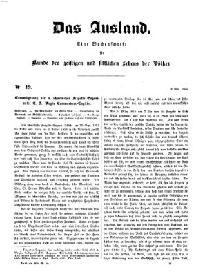 Das Ausland Freitag 9. Mai 1856