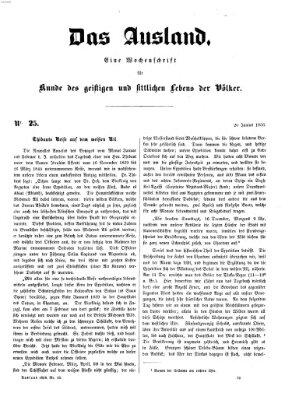 Das Ausland Freitag 20. Juni 1856