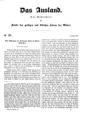 Das Ausland Freitag 4. Juli 1856