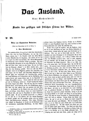 Das Ausland Freitag 18. Juli 1856