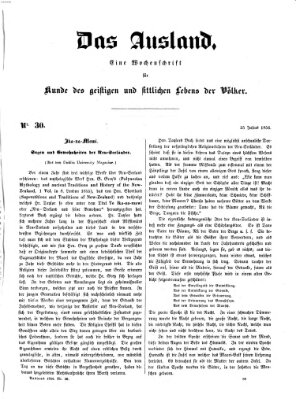 Das Ausland Freitag 25. Juli 1856