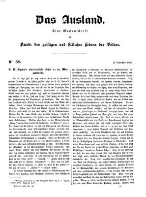 Das Ausland Freitag 19. September 1856