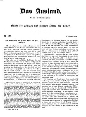 Das Ausland Freitag 26. September 1856