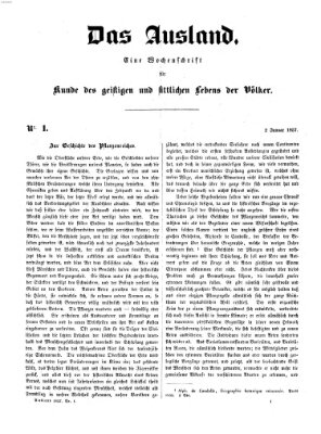 Das Ausland Freitag 2. Januar 1857