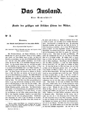 Das Ausland Freitag 9. Januar 1857