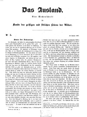 Das Ausland Freitag 30. Januar 1857