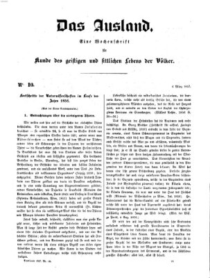 Das Ausland Mittwoch 3. Juni 1857