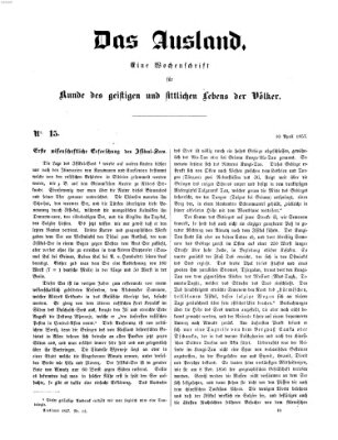 Das Ausland Freitag 10. April 1857