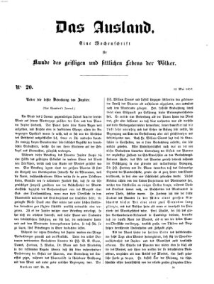 Das Ausland Freitag 15. Mai 1857