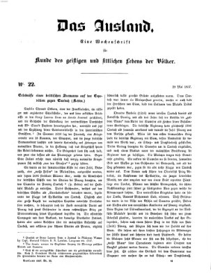 Das Ausland Freitag 29. Mai 1857