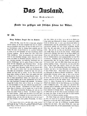 Das Ausland Freitag 5. Juni 1857