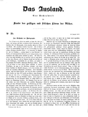 Das Ausland Freitag 19. Juni 1857