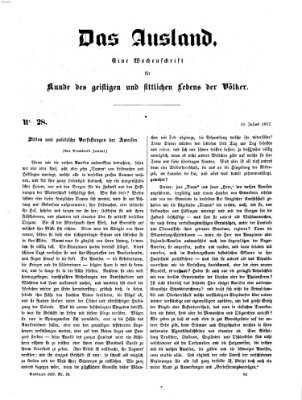 Das Ausland Freitag 10. Juli 1857