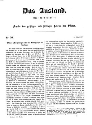 Das Ausland Freitag 24. Juli 1857