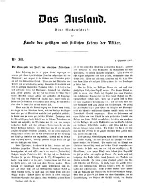 Das Ausland Freitag 4. September 1857