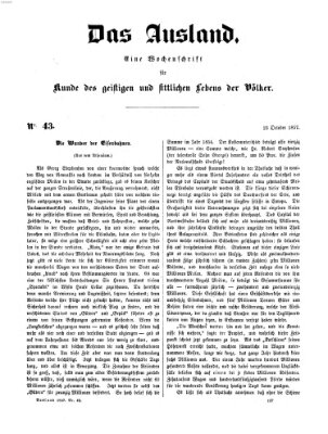 Das Ausland Freitag 23. Oktober 1857