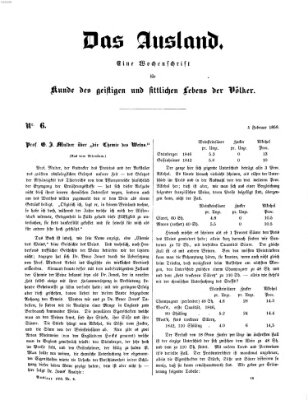 Das Ausland Freitag 5. Februar 1858