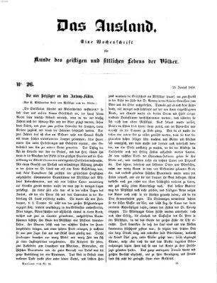 Das Ausland Freitag 25. Juni 1858