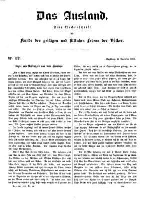 Das Ausland Freitag 24. Dezember 1858