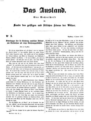 Das Ausland Samstag 8. Januar 1859