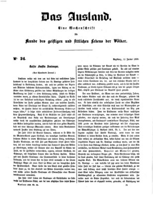 Das Ausland Samstag 11. Juni 1859