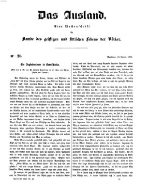 Das Ausland Samstag 18. Juni 1859