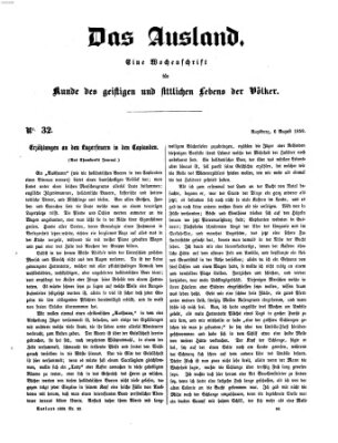 Das Ausland Samstag 6. August 1859