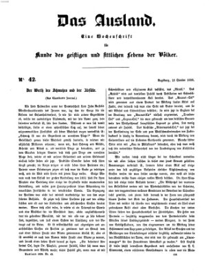 Das Ausland Samstag 15. Oktober 1859