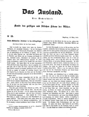 Das Ausland Sonntag 25. März 1860