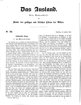 Das Ausland Sonntag 10. Juni 1860