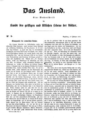 Das Ausland Sonntag 17. Februar 1861