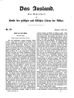 Das Ausland Dienstag 5. März 1861