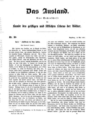 Das Ausland Sonntag 12. Mai 1861