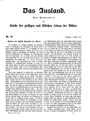 Das Ausland Sonntag 19. Mai 1861