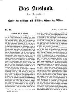 Das Ausland Sonntag 27. Oktober 1861