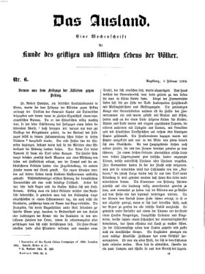 Das Ausland Mittwoch 5. Februar 1862