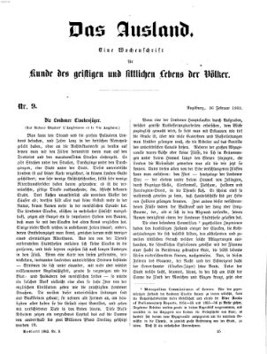 Das Ausland Mittwoch 26. Februar 1862