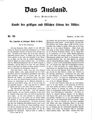 Das Ausland Mittwoch 28. Mai 1862