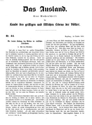 Das Ausland Sonntag 26. Oktober 1862