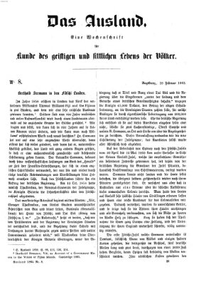 Das Ausland Mittwoch 18. Februar 1863