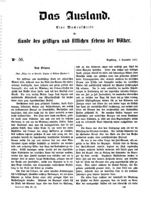 Das Ausland Samstag 5. Dezember 1863