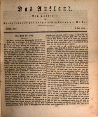 Das Ausland Samstag 4. Juli 1829