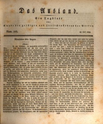 Das Ausland Samstag 25. Juli 1829