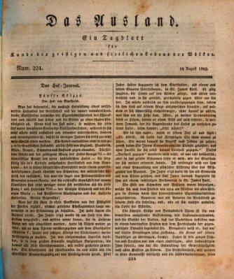 Das Ausland Mittwoch 12. August 1829