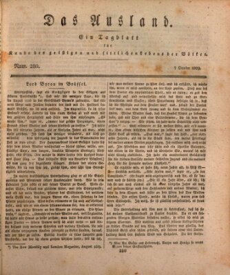 Das Ausland Mittwoch 7. Oktober 1829