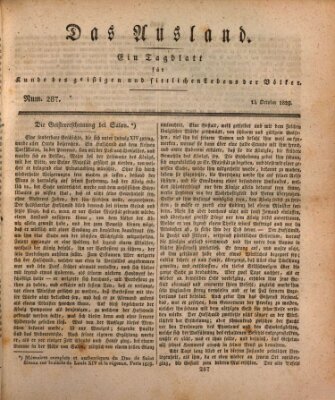 Das Ausland Mittwoch 14. Oktober 1829