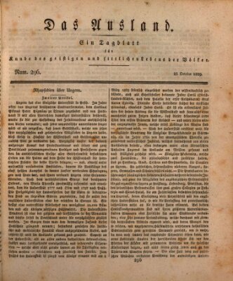 Das Ausland Freitag 23. Oktober 1829