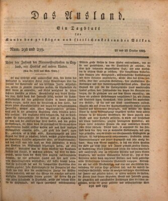 Das Ausland Montag 26. Oktober 1829