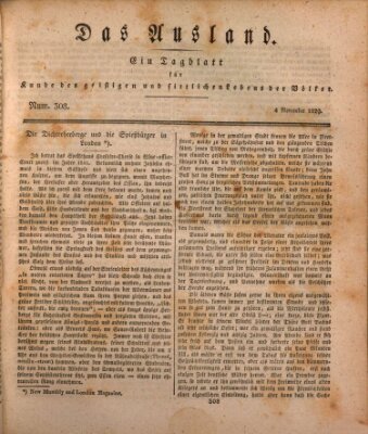 Das Ausland Mittwoch 4. November 1829