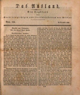 Das Ausland Dienstag 24. November 1829